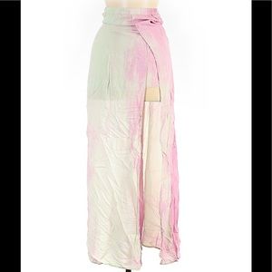 Tropical Sunset long slit crop top/dress
